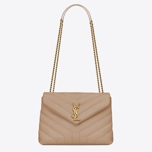 YSL LOULOU SMALL CHAIN BAG IN QUILTED "Y" LEATHER